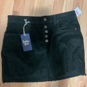 Dark green soft jean skirt